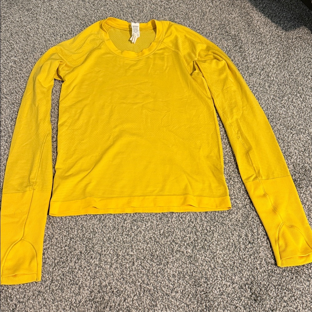 Lululemon Athletica Vibrant Yellow Ribbed Top
